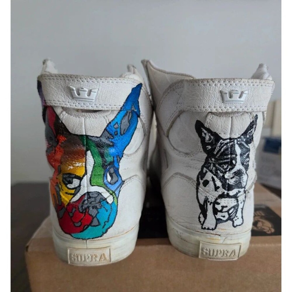 Supra Skytop Muska High Top Skate Shoes Custom Art Men’s Size 8.5